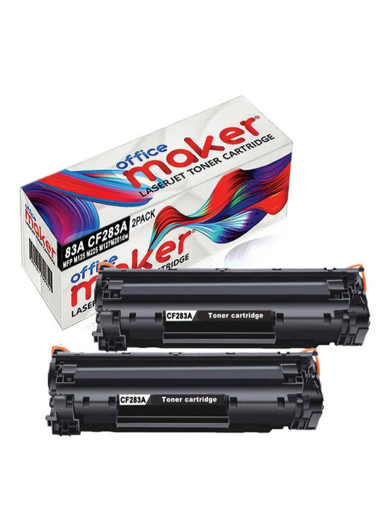 Office Maker 2-Piece Toner Cartridge Set For HP Laserjet Pro Printers Black  - Image 1