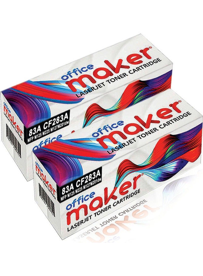Office Maker 2-Piece Toner Cartridge Set For HP Laserjet Pro Printers Black  - Image 2