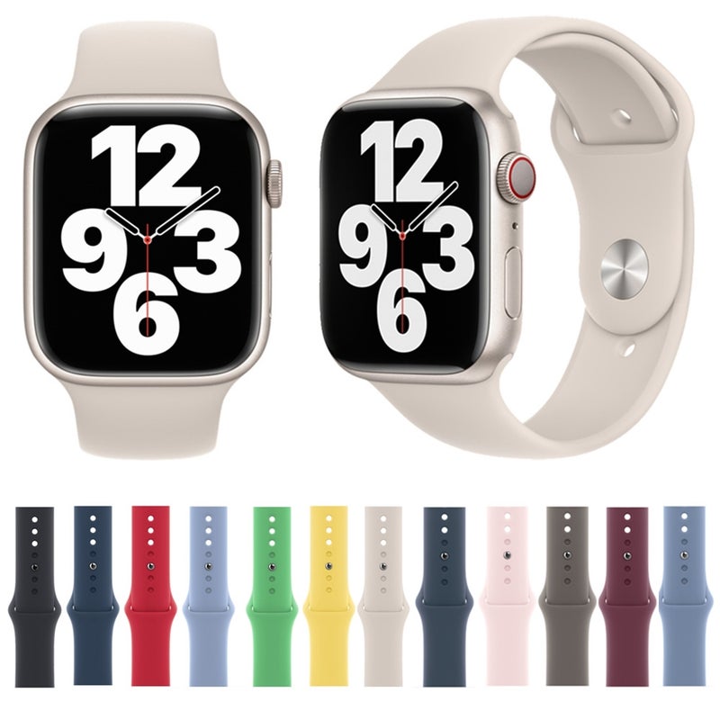 إيروريكس سوار سيليكون لساعة Apple Watch 42 مم / 41 مم / 40 مم / 38 مم (وردي فاتح) - Image 4