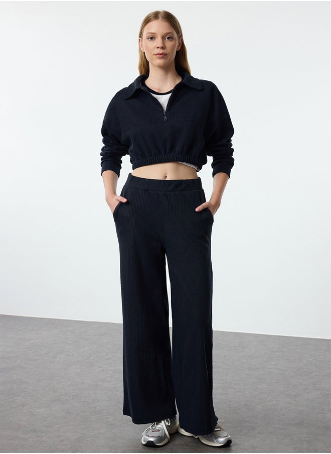 Navy Blue Wide Leg/Relaxed Fit Ribbed Knitted Sweatpants TWOAW23EA00065 - pzsku/Z299CFFCA19F4B5676B7AZ/45/_/1739718216/ad1701a7-183f-4a9e-a0c2-92b8e1335835