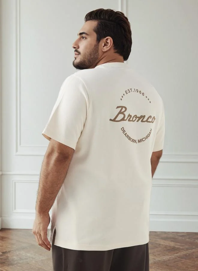 Maxim  Men Regular Fit Crew Neck Short Sleeves Ford Bronco Print T shirt for Men | Best Price UAE