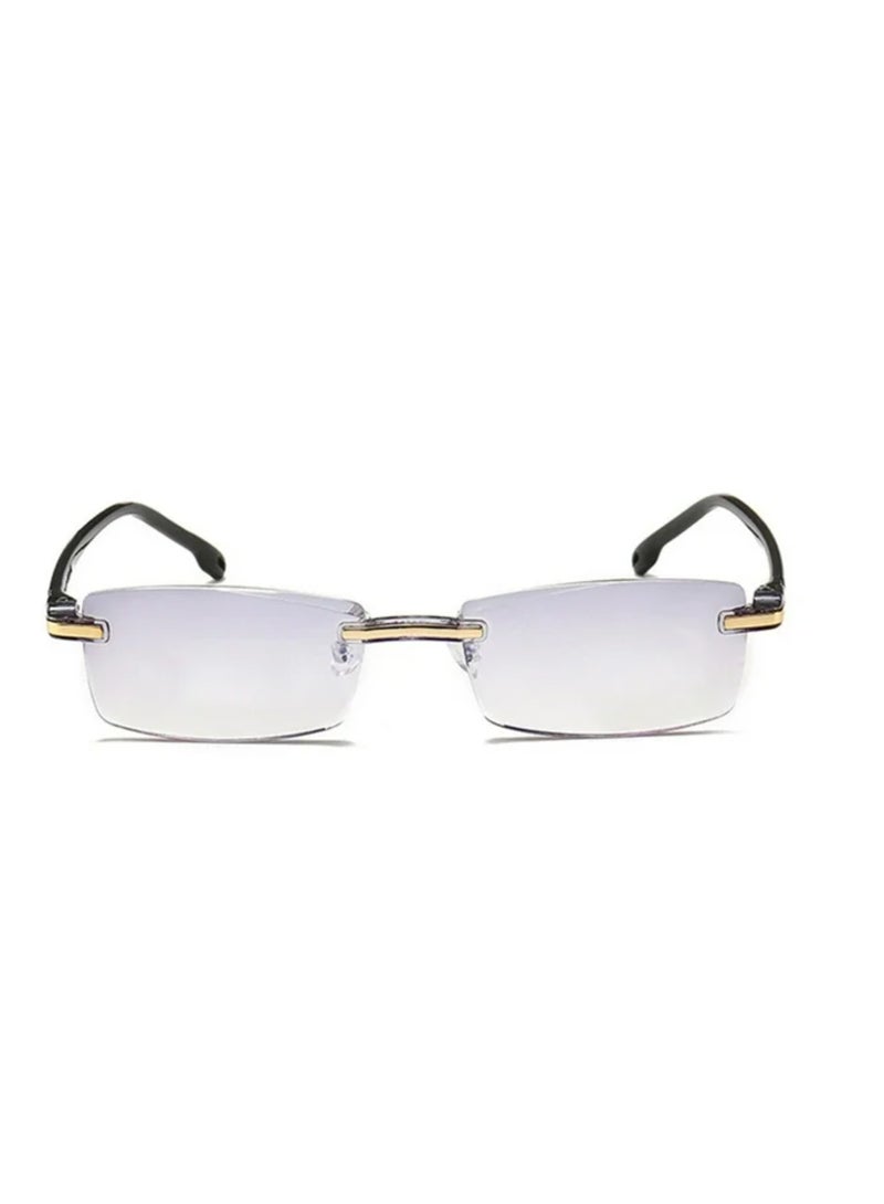 Booma Opticals JAMIE +3.50 Reading Glasses Rimless frame Unisex for Men and Women 3,5 Diopter Magnification Prescription glasses- Presbyopia Corrective, Lightweight, Anti-Blue Light Lenses, Eye Strain Computer Screen Relief - Image 1