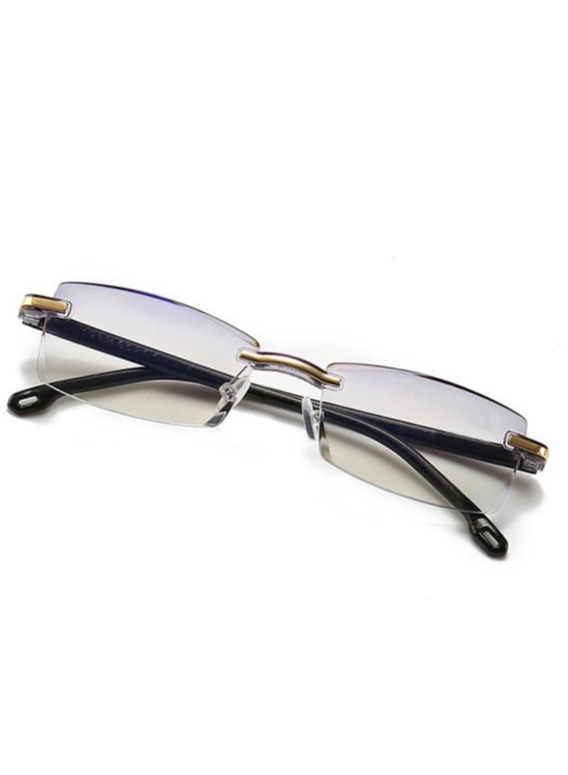 Booma Opticals JAMIE +3.50 Reading Glasses Rimless frame Unisex for Men and Women 3,5 Diopter Magnification Prescription glasses- Presbyopia Corrective, Lightweight, Anti-Blue Light Lenses, Eye Strain Computer Screen Relief - Image 4