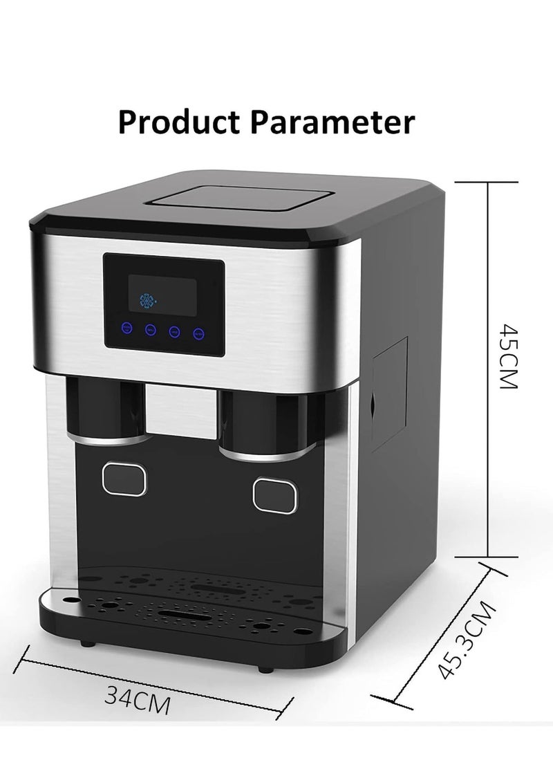 Generic - DLC Ice Making Crushed Ice Cold Water 3 in 1 Ice Machine, 8-12 Minutes Fast Ice Maker 18KG Per 24H - Image 1