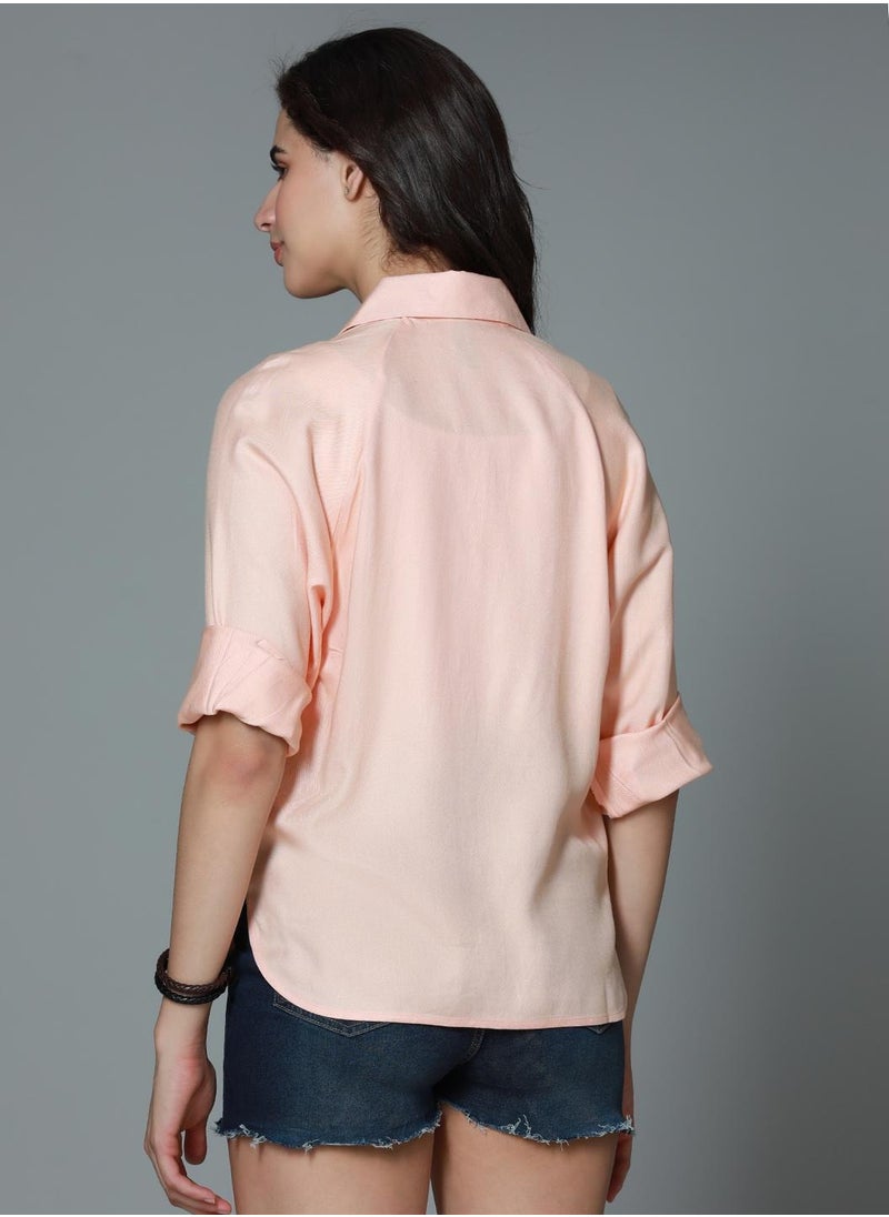 Women’s Boxy Fit Casual Shirt in Orange with Spread Collar, Long Sleeves - pzsku/Z299D4B722F433DB30179Z/45/_/1734118095/185bebd5-30a2-4605-a944-b9f2d055f6fd