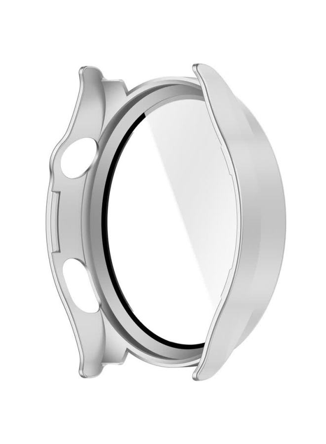 Kmaxai Xiaomi Watch 5 46mm Protective Case Full Coverage Screen Tempered Glass Film Scratch-resistant Hard Shell Silver - Image 2