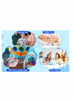 SYOSI 12 Pcs Mini Stuffed Animal Soft Shark Plush Toys Shark Party Favors Shark Party Bag Tiny Ocean Animal Toys for Baby Toddlers Kids Stocking Stuffs 10CM  - Image 3