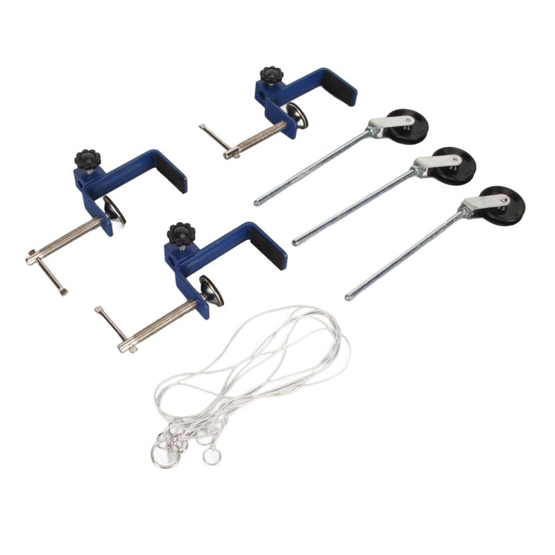 ciciglow Rod and Pulley Kit Metal Bench Clamp Physics Teaching Laboratory Table Mounting Clamp for Laboratory School Testing Institution - Image 2