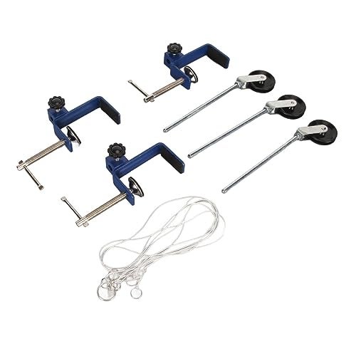 ciciglow Rod and Pulley Kit Metal Bench Clamp Physics Teaching Laboratory Table Mounting Clamp for Laboratory School Testing Institution - Image 1