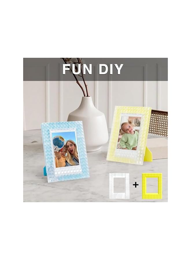 The Bros 5Pcs Color Mini Photo Frame for Polaroid and Fujifilm Mini 12/11/9/EVO Cameras Instax Mini Photo Frame 2x3 3 inch Film Color PC Tinny Frame - Image 4