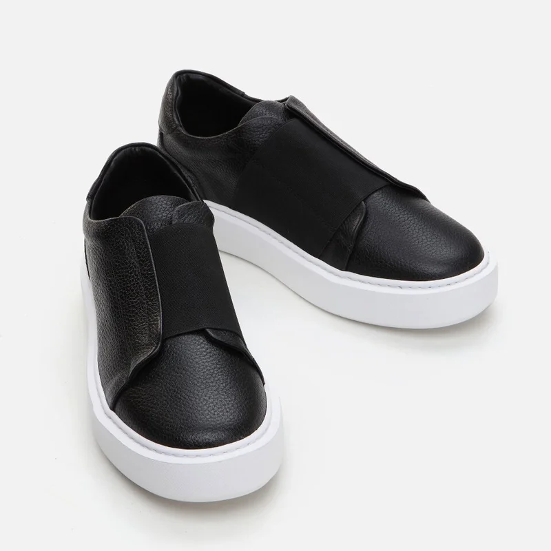 Hotiç 02AYH288640A100 GENUINE Leather Black Men's Sports Shoes