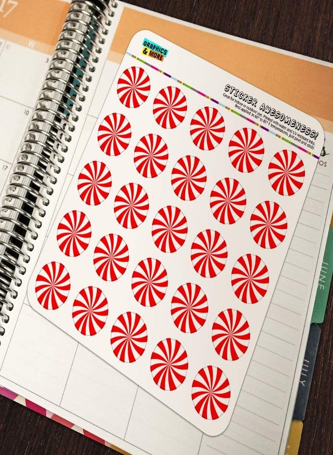 GRAPHICS & MORE Peppermint Swirl Planner Calendar Scrapbooking Crafting Stickers - Image 5
