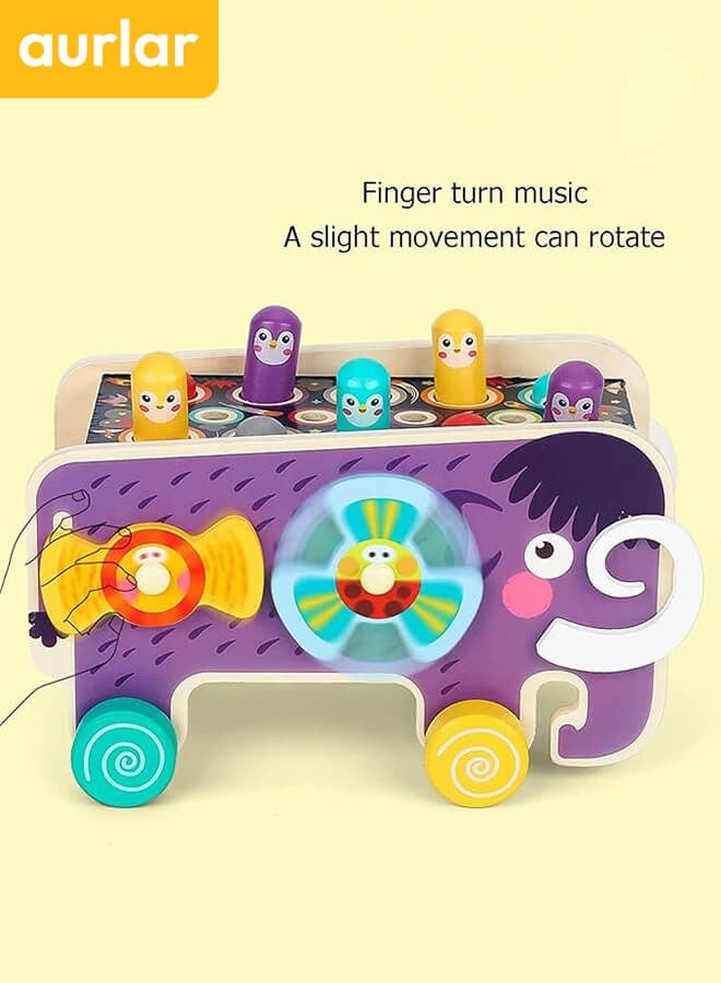 الأورلار ألعاب خشبية للطرق والدق للأطفال الصغار، لعبة خشبية تعليمية للأولاد والبنات كهدية عيد ميلاد، لعبة ضرب المخلوق الأرضي للأطفال الصغار، إكسيليفون جوفر، فأر وهامستر، هدية للأطفال من سن 3 سنوات فما فوق - Image 3