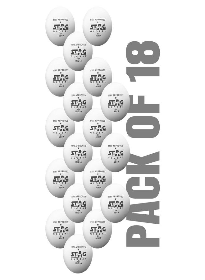 STAG GLOBAL High Performance 1 Star White Table Tennis (T.T) Balls | Advanced 40+mm Ping Pong Balls for Training, Tournaments and Recreational Play | Pack of 18 | - Image 3