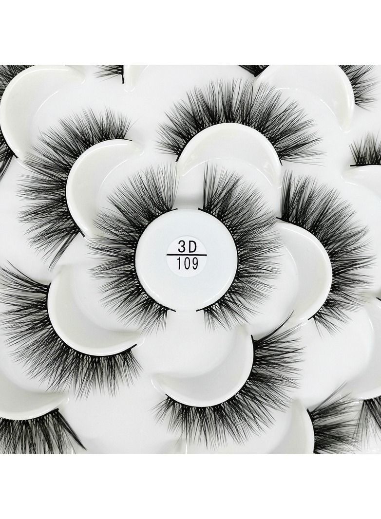 أوريتي الرموش الكاذبة 10 أزواج من الرموش الكاملة الطبيعية السوداء للنساء سهلة اللصق على خط الرموش العلوي - Image 5