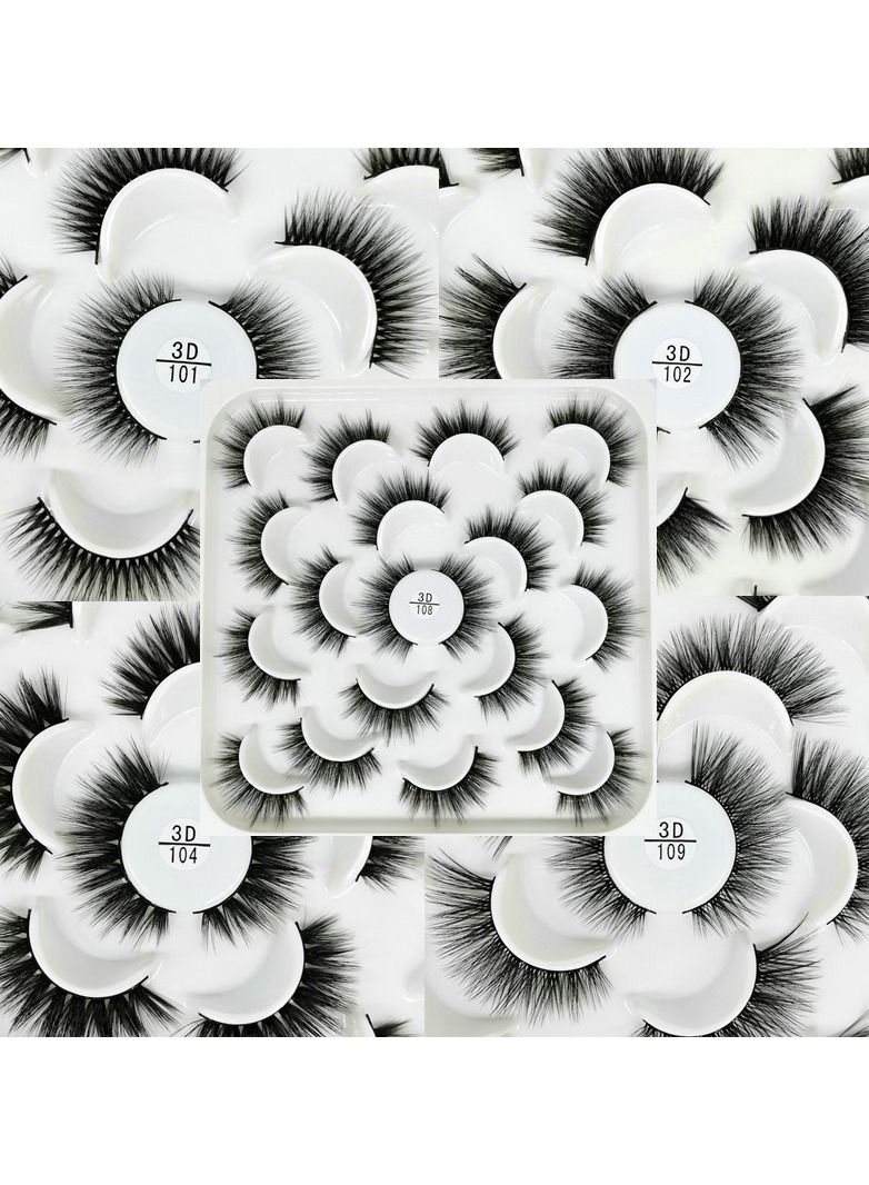 أوريتي الرموش الكاذبة 10 أزواج من الرموش الكاملة الطبيعية السوداء للنساء سهلة اللصق على خط الرموش العلوي - Image 2