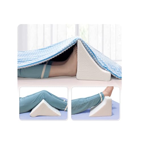 Mistuki Blanket Lifters for Foot of Bed Sheet Lifter for Feet Blanket Support Holder Foot Tent Cradle Block Pillow Ankle Leg Knee Toes Pain and Arthritis Surgery Recovery Supplies Feet Rest Elevation Wedge - Image 1