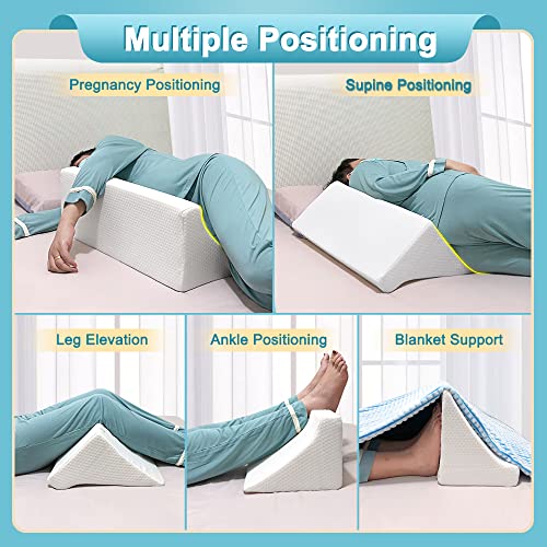Mistuki Blanket Lifters for Foot of Bed Sheet Lifter for Feet Blanket Support Holder Foot Tent Cradle Block Pillow Ankle Leg Knee Toes Pain and Arthritis Surgery Recovery Supplies Feet Rest Elevation Wedge - Image 4
