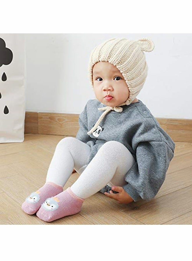 Baby Anti Slip Non Skid, Low Cut Socks No-Show Infant Cotton Cartoon Warm Slippers Floor Boat Ankle Socks - 6Pairs - Image 5