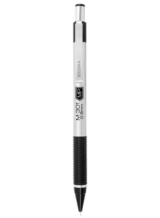 Zebra Pen Zebra Pen M-301 Mechanical Pencil, Stainless Steel Barrel, Medium Point, 0.7mm, Black Grip, 2-Pack - Image 1