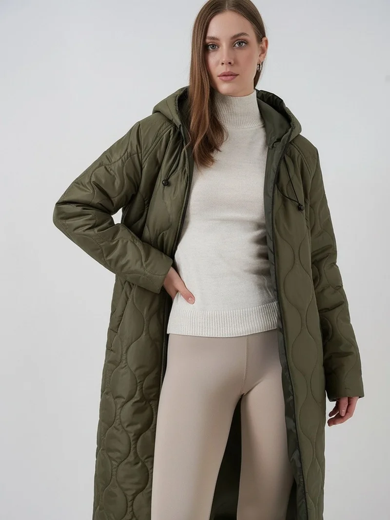 BIG DART BDART Hooded Long Puffer Quilted Coat