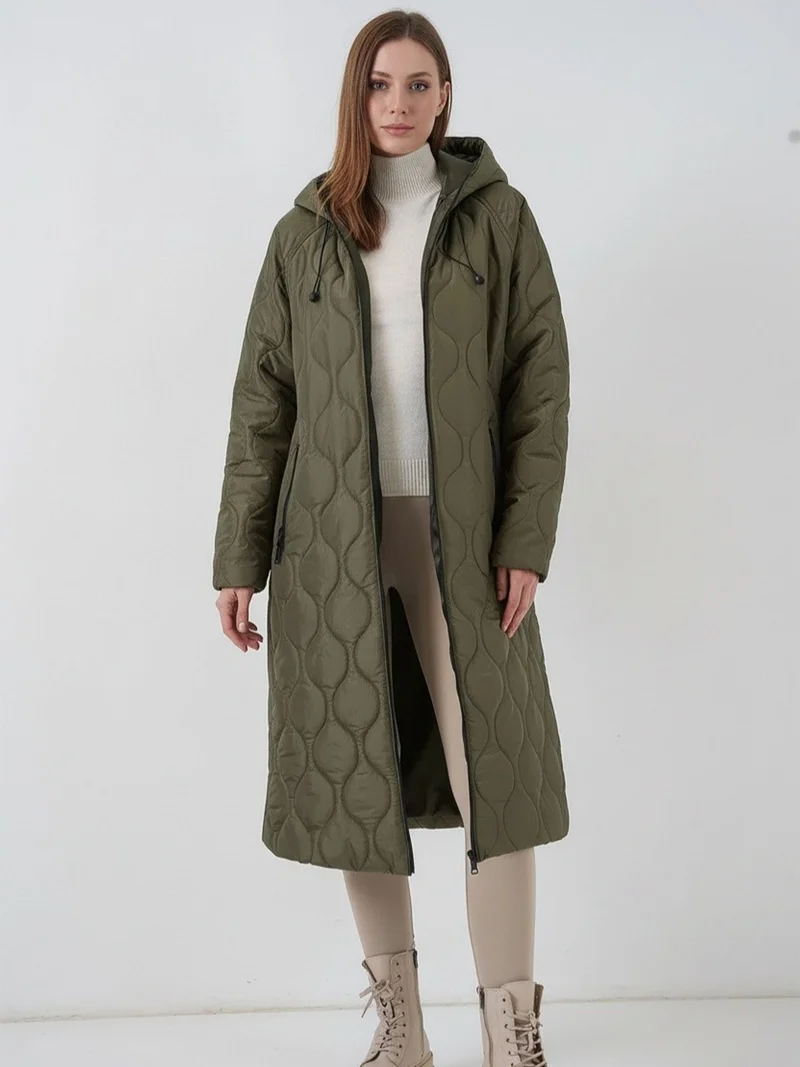 BIG DART BDART Hooded Long Puffer Quilted Coat