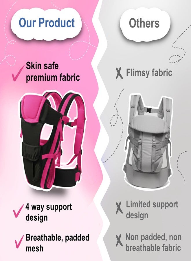 سنابترون حقيبة حمل الأطفال سنابترون للأطفال من عمر 0-3 سنوات - حقيبة حمل مريحة للمواليد الجدد | حقيبة حمل قابلة للتعديل | حقيبة حمل أطفال بأربعة أوضاع حمل | حقيبة حمل أطفال مزودة بدعامة للرأس وحزام أمان وأحزمة بإبزيم للأطفال من عمر 0-24 شهرًا - Image 4