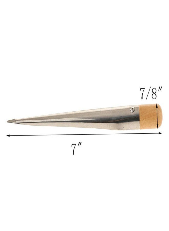 PZRT 304 Stainless Steel 7 Inch Marine Rope Splicing Spike FID with Wood Handle Fit 1/8 Inch to 1/2 Inch Dia Wire Ropes Rope Splicing Spike - Image 5