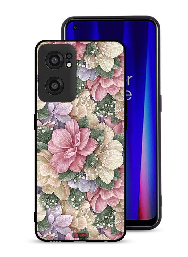 Tolwak غطاء حماية لهاتف OnePlus Nord CE 2 5G بتصميم زهور Hd - Image 1