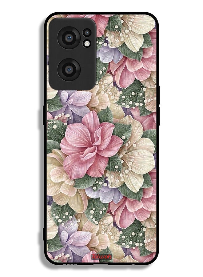 Tolwak غطاء حماية لهاتف OnePlus Nord CE 2 5G بتصميم زهور Hd - Image 2