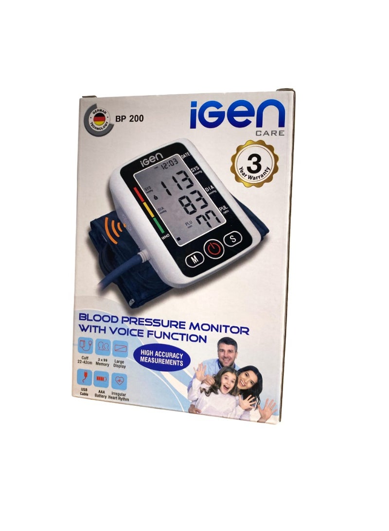 iGen Bp 200 Blood Pressure Monitor (Speaking) - Image 2