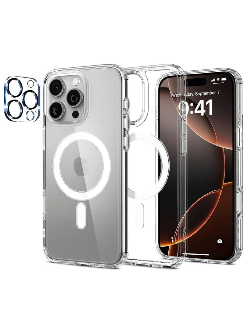 Wireless Charging Case Cover and camera protection For iPhone 16 Pro - Clear  - Image 1