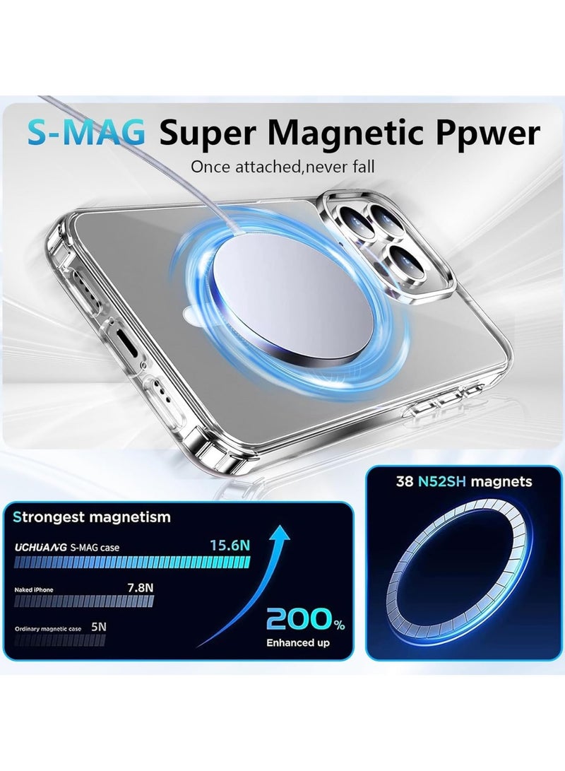 Wireless Charging Case Cover and camera protection For iPhone 16 Pro - Clear  - Image 3