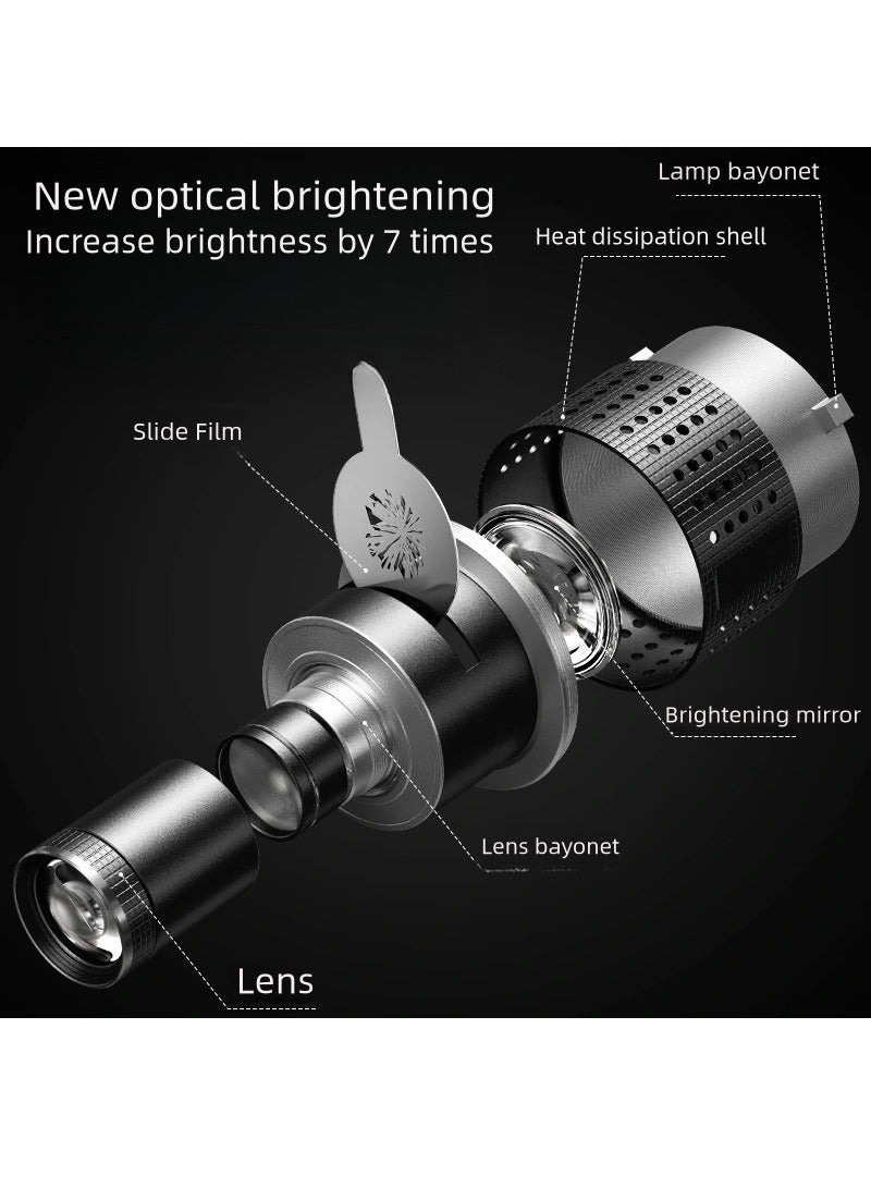 Flash Snoot Conical Lens, Video Artist Modelling Shape Photo Studio Light Kit, with Optical Spotlight Lens 35 Gobos  - Image 2