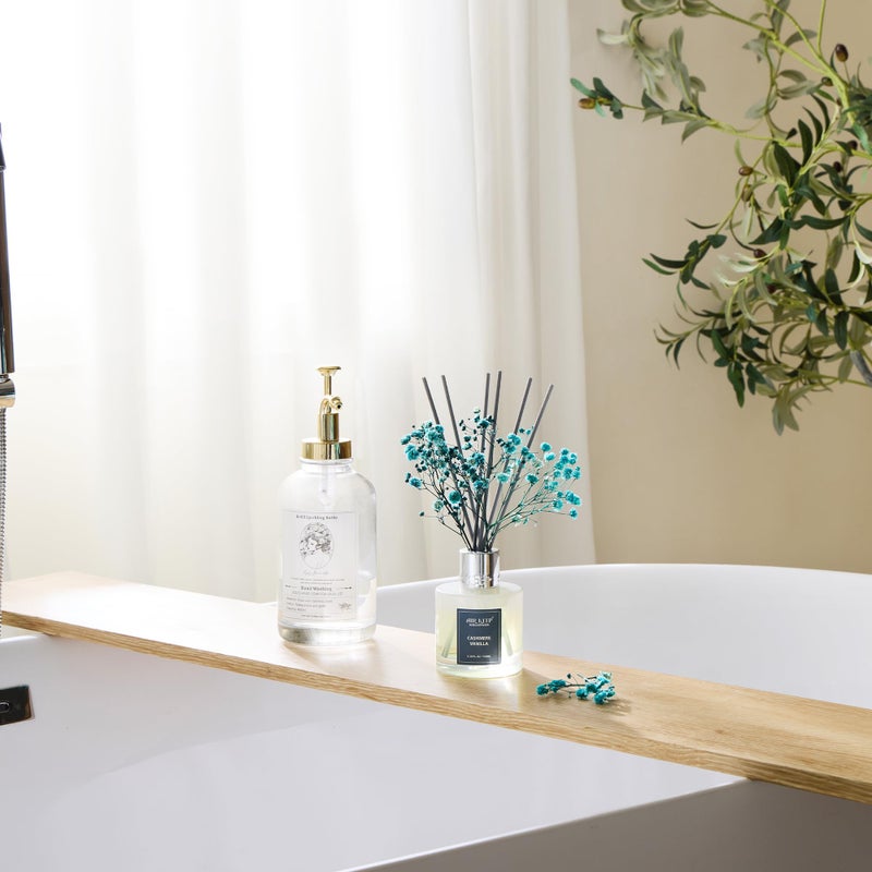 Airkeep Reed Diffuser Set,3.38 fl oz (100 ml) - Cashmere Vanilla Oil Diffusers with 8 Reed Sticks, Home Fragrance Reed Diffuser for Bathroom Shelf Decor - Image 4