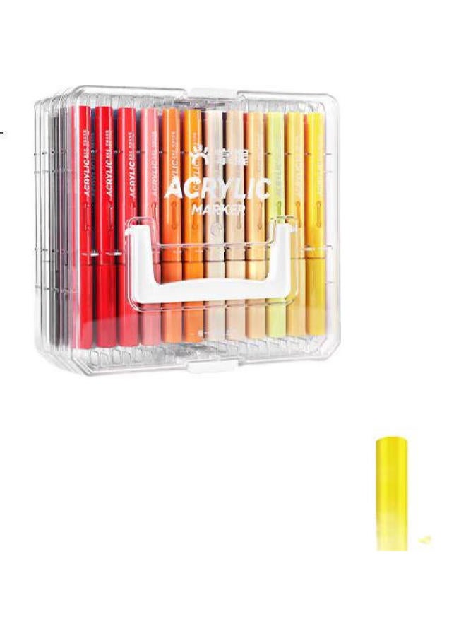 Grasp Markers أكريليك سائل مباشر ماستر، 48 لون، قابل للغسل، غير متلاشي، تغطية عالية، سعة كبيرة، صندوق هدايا متعدد الطبقات، أقلام رسم للأطفال، أقلام مائية، هدية عيد ميلاد وعودة للمدرسة للأولاد والبنات - Image 2