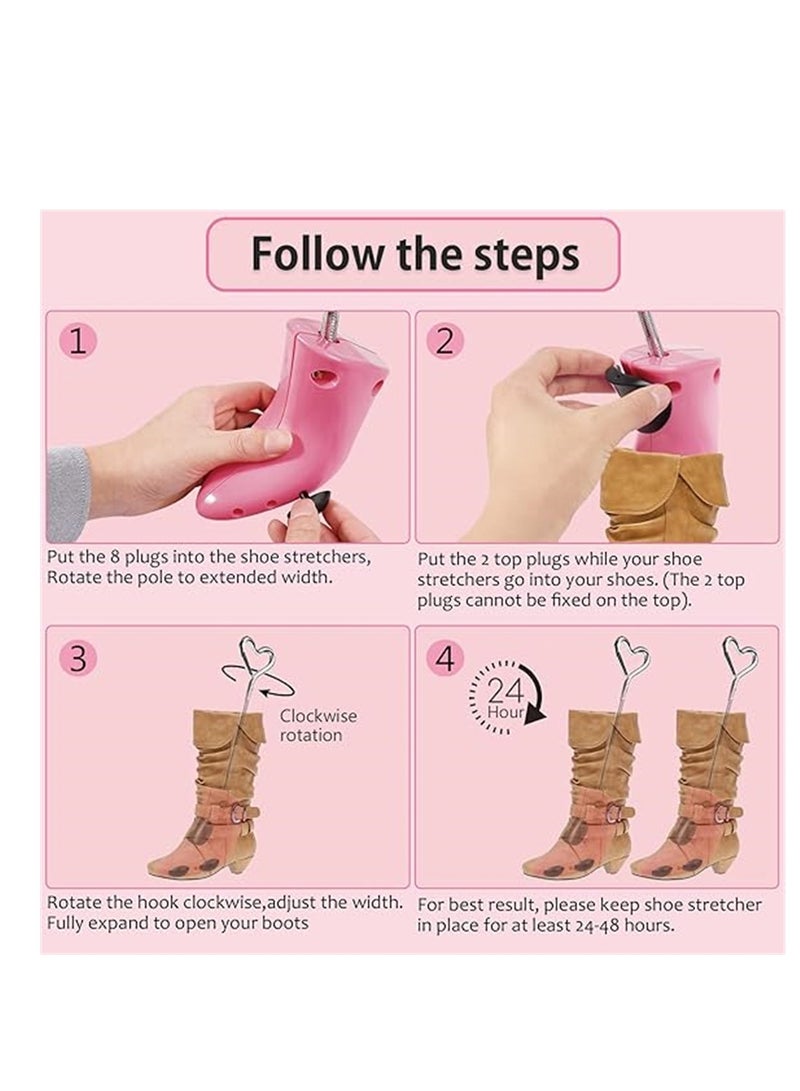KASTWAVE Shoe Stretcher for Women 1 Pair Boot Stretcher for Wide Feet Shoe Expander Adjustable Width Shoe Widener Shoe Trees for Women - Image 5