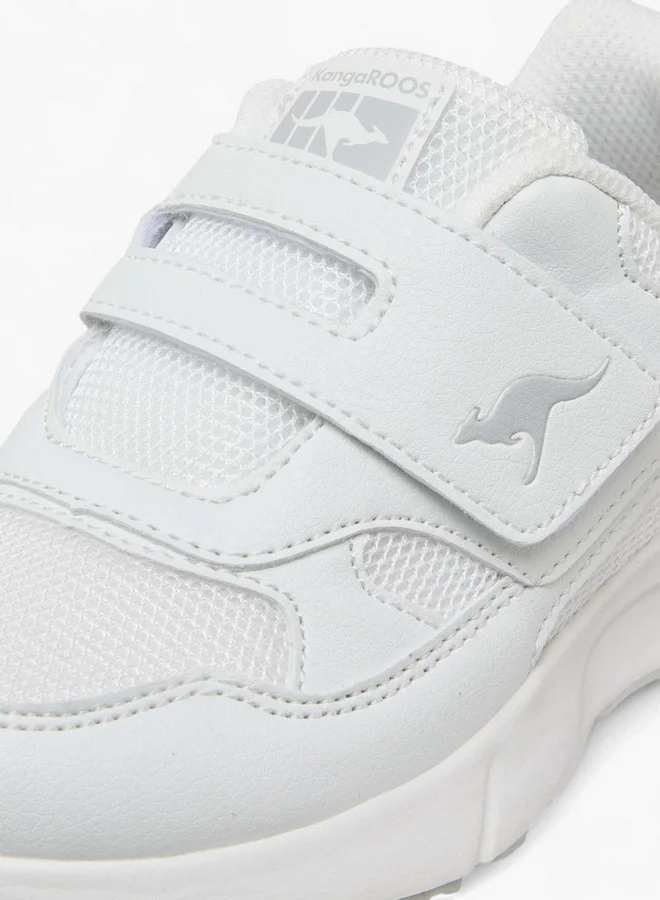 kangaROOS Girls Kids' Panelled School Shoes with Hook and Loop Closure