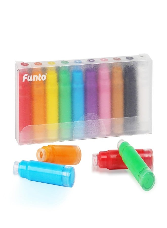 Funto Visi-Pod Ink Refill Cartridges, 10-Color Replacement Set for ClickLink Acrylic Markers - Quick & Easy Refill, Includes 10 Popular Colors - Image 1