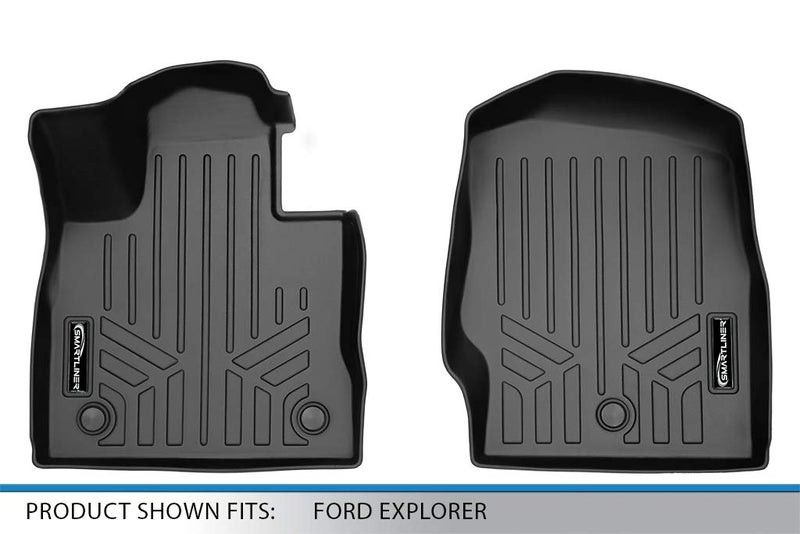 SMARTLINER Custom Fit Floor Mats 1st Row Liner Set Compatible with 2017-2019 Ford Explorer - Image 4