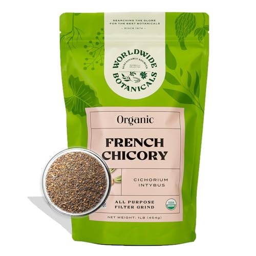 Worldwide Botanicals Organic French Chicory Root 1 Pound  Brew Like Coffee Blend Roasted Chicory Root With Coffee Acid Free Caffeine Free Kosher - Image 1