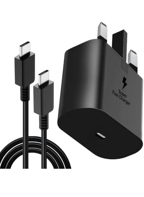 45W USB-C Super Fast PD Charger – Fast Charging for Samsung Galaxy S24, S23, S22, S21, S20 Ultra, S24+, S23+, S22+, A56, A36, A55, A26 – Type-C Power Adapter for Lightning-Fast 50% Charge in 30 Minutes