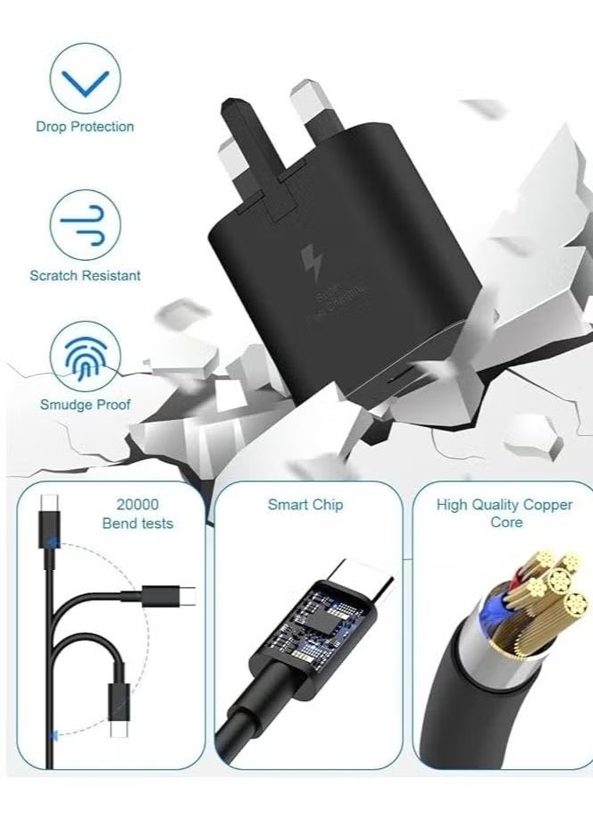 JAJEEK - 45W USB-C Super Fast PD Charger – Fast Charging for Samsung Galaxy S24, S23, S22, S21, S20 Ultra, S24+, S23+, S22+, A56, A36, A55, A26 – Type-C Power Adapter for Lightning-Fast 50% Charge in 30 Minutes - Image 1