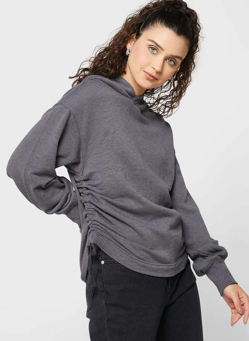 Aerie Ruched Knitted Hoodie