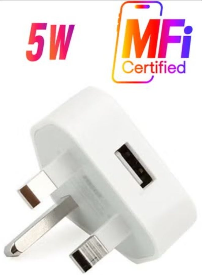 Muzz 5W MFi-Certified USB Wall Charger (UK Plug)