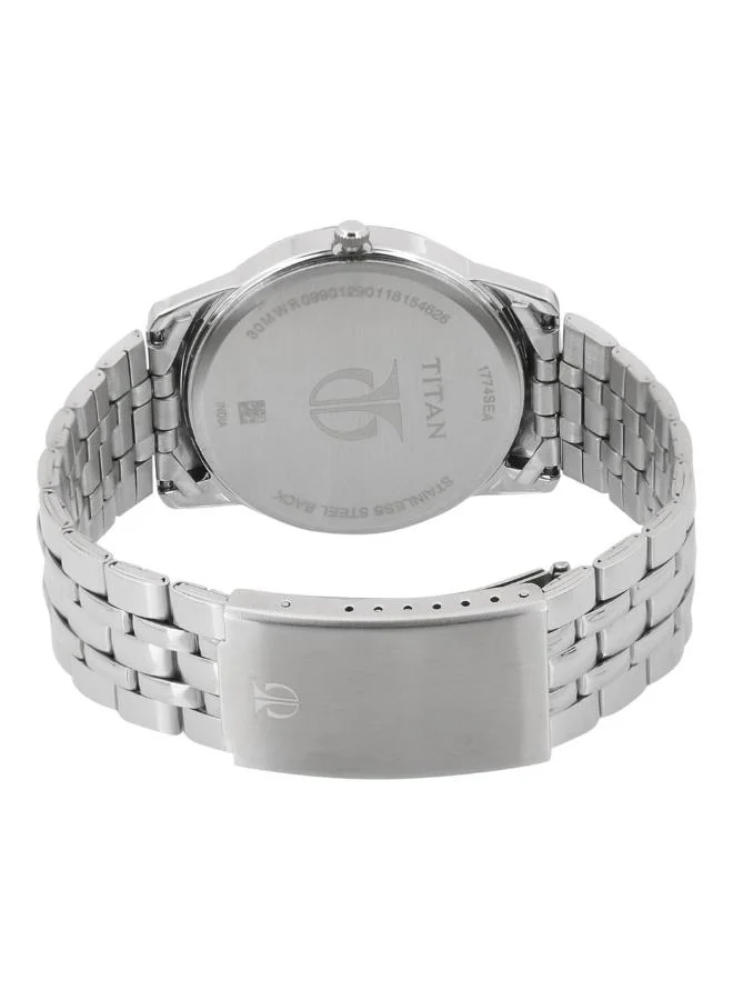 TITAN Men Analog Display Watch With Silver Stainless Steel Strap - 1774SM01