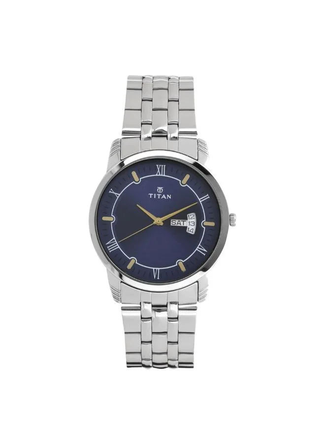 تيتان Men Analog Display Watch With Silver Stainless Steel Strap - 1774SM01
