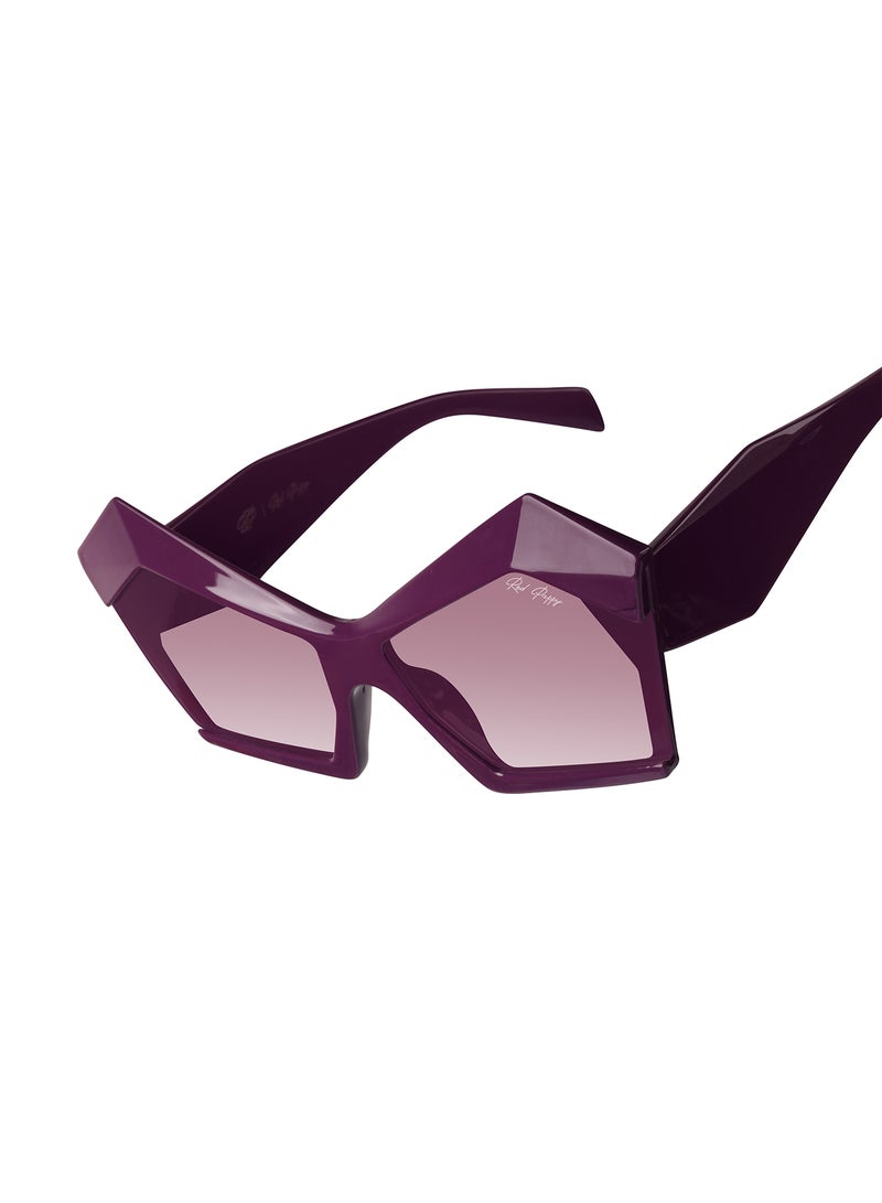Woggles Red Pappy Faye Purple Cateye Sunglasses - Image 2