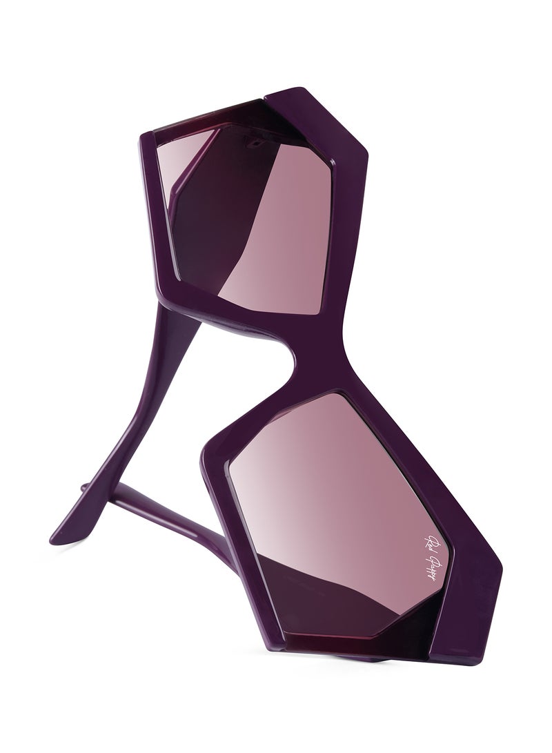Woggles Red Pappy Faye Purple Cateye Sunglasses - Image 4