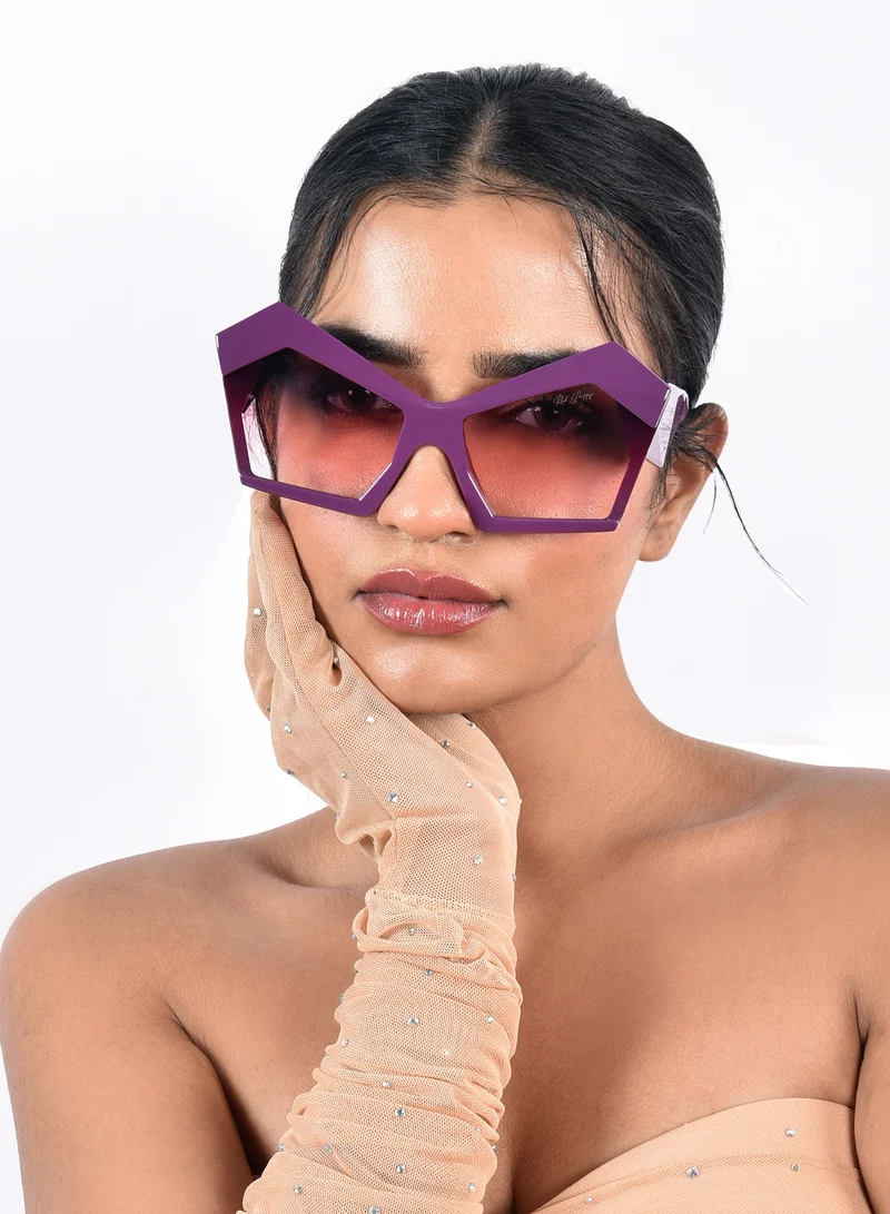 Woggles  Red Pappy Faye Purple Cateye Sunglasses  | Best Price UAE